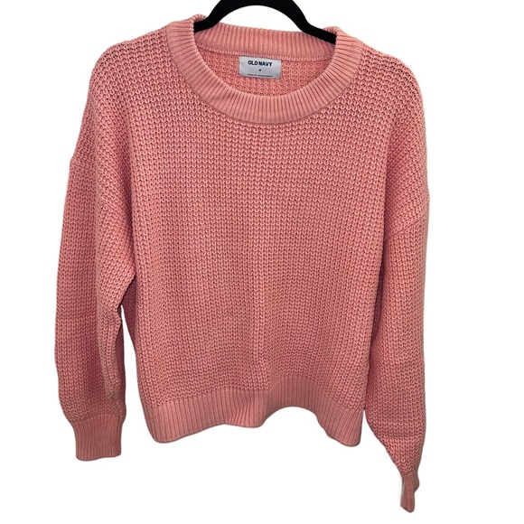 Old Navy Sweaters - Coral Pink Chunky Sweater Size Medium